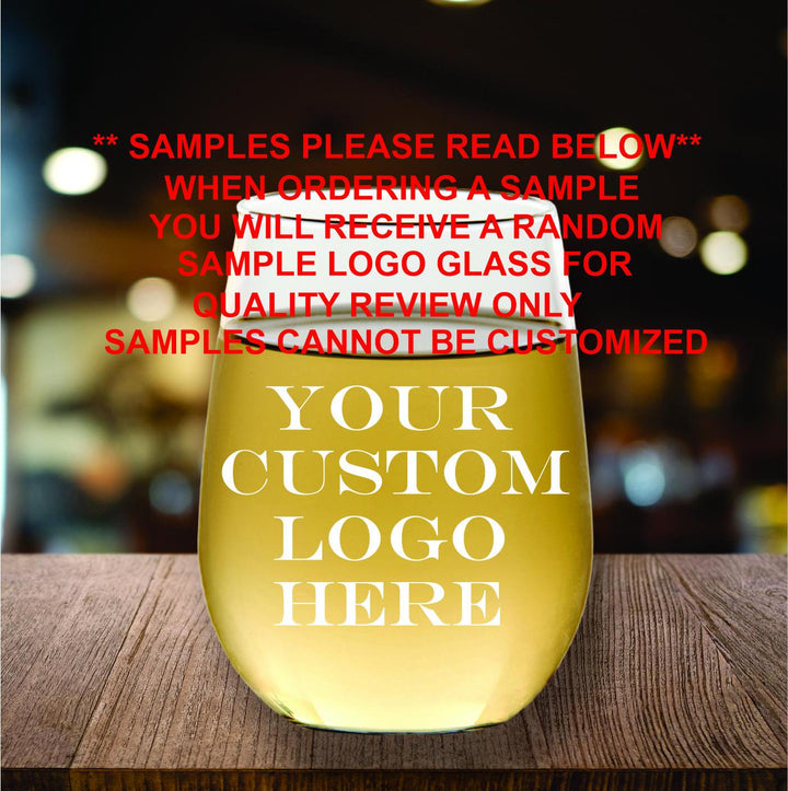 Bulk Your Logo Stem Champagne Glass - Engraved Company Logo - Personalized Corporate Gifts - Branded Champagne Flutes - Barware - Glassware