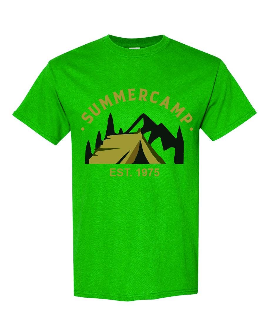 Custom Camp T-Shirts Apparel, Screen Printed Logo Shirts for Summer Camps, Sports Camps &amp; Church Camps, Camp Uniforms in Many Colors
