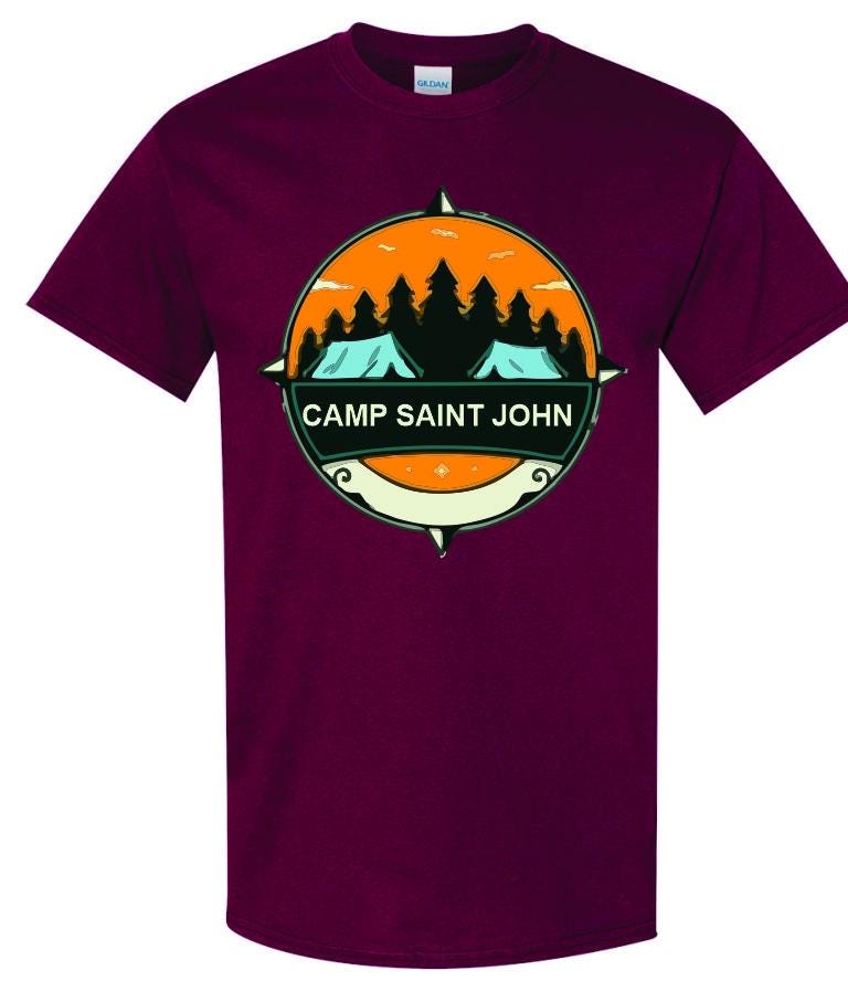Custom Camp T-Shirts Apparel, Screen Printed Logo Shirts for Summer Camps, Sports Camps &amp; Church Camps, Camp Uniforms in Many Colors