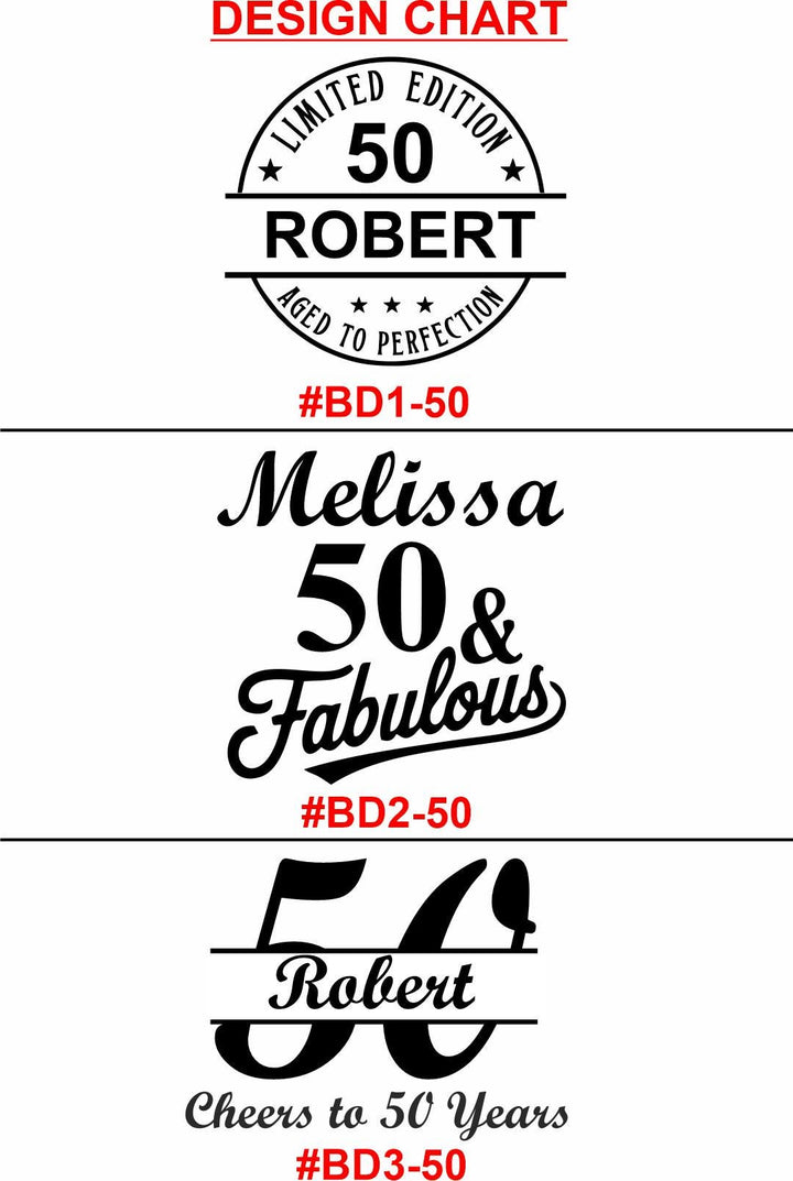 Personalized 50th Birthday Champagne Glass Favors – Custom Engraved Party Favor - Champagne Flutes- 12 pc Set