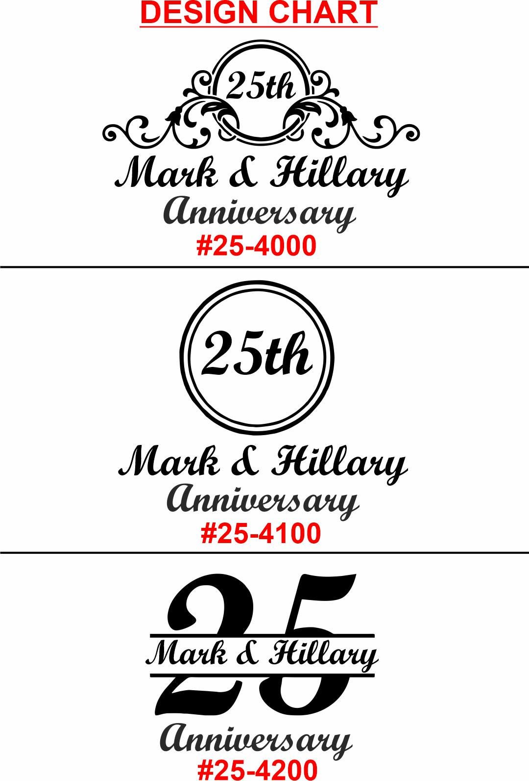 Stemless Wine Glass 25th Anniversary Favors – Personalized Wine Glasses – Silver Anniversary Party Favors - 12 Pc Set