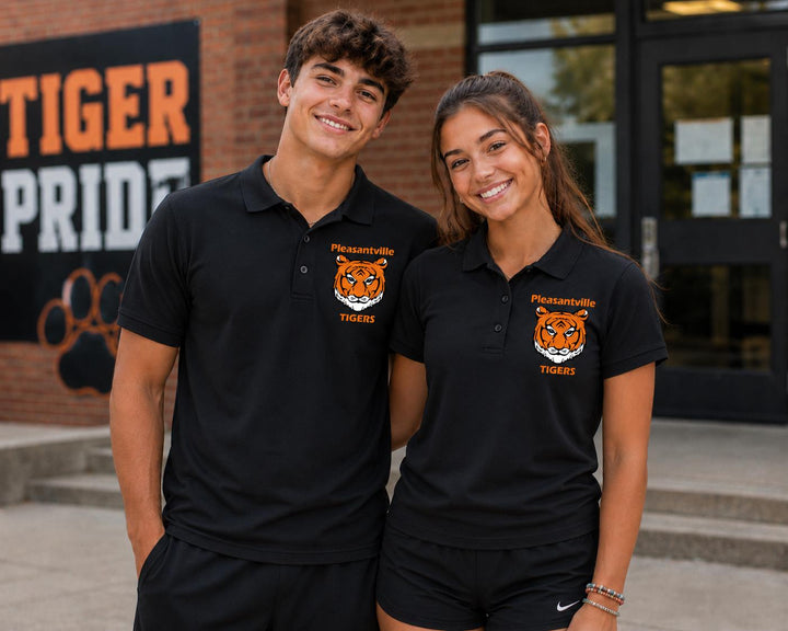Custom School Spirit T-Shirt, Screen Printed Mascot Logo Apparel