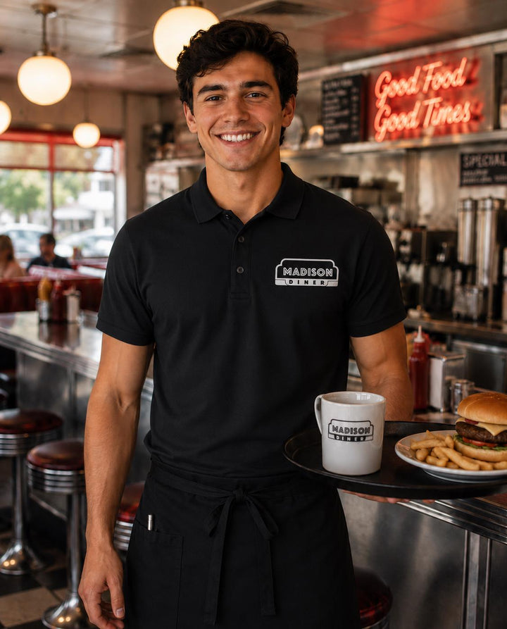 Custom Logo Restaurant Staff Shirts, Catering Company T-Shirts, Food Industry Uniform Apparel, Custom Business Logo Work Shirts