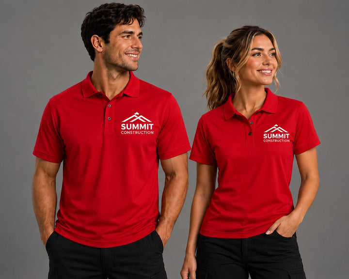 Custom Contractor Polo Shirts, Company Logo Hi Visibility Work Uniforms, Business Apparel