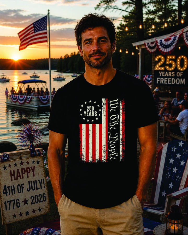 We The People Women’s Patriotic Shirt, America 250 T-Shirt, 1776 2026 USA Freedom Tee, Fourth of July Women’s Shirt, Patriotic USA Tee
