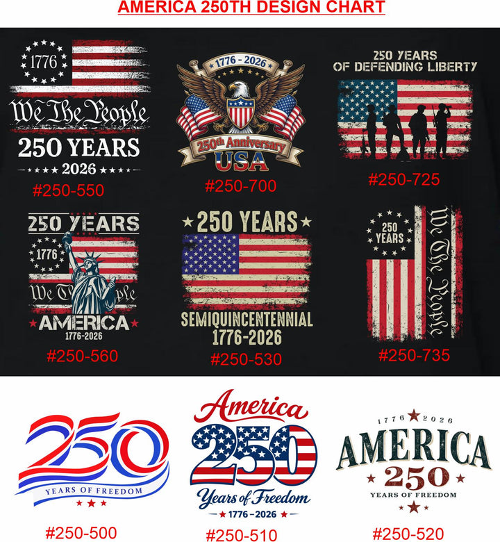 America 250th Anniversary T-Shirt, 250 Years of Freedom Tee, Patriotic 4th July Shirt, 1776-2026 USA Birthday T-Shirts, Unisex Men and Women