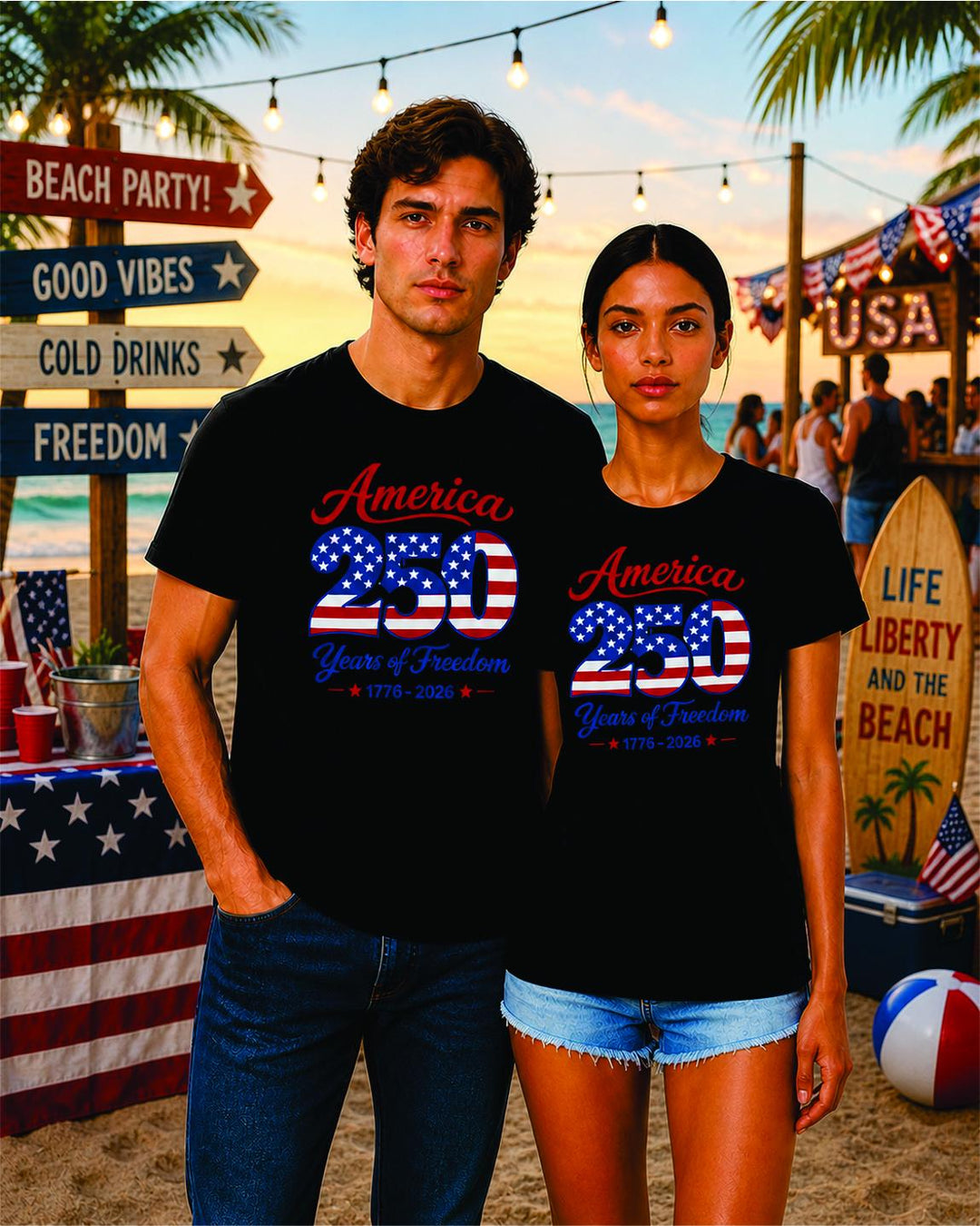 We The People 250 Years Anniversary T-Shirt, Patriotic Freedom Tee