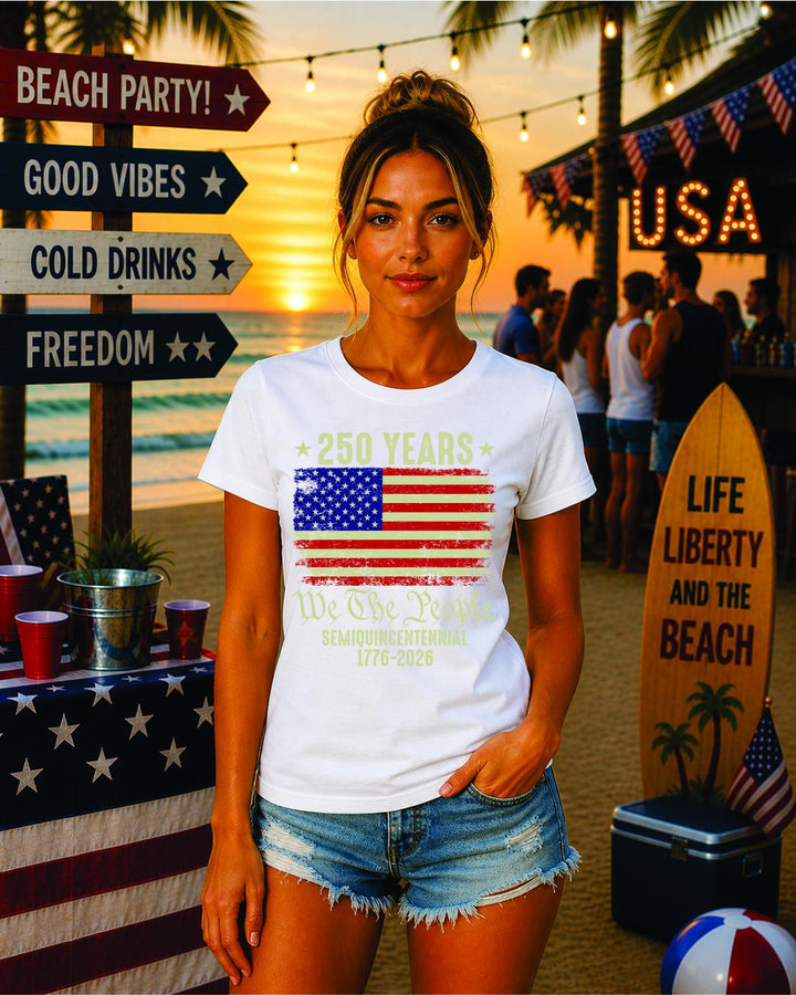 We The People 250 Years Anniversary T-Shirt, Patriotic Freedom Tee