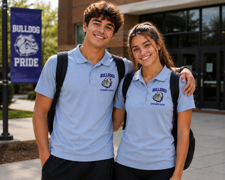 Custom School Spirit T-Shirt, Screen Printed Mascot Logo Apparel