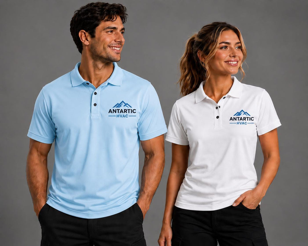 Custom Restaurant Logo Polo Shirts, Diner Waitress or Waiter Uniform Polos, Coffee Shop Staff, Catering &amp; Hospitality Apparel, Bartender