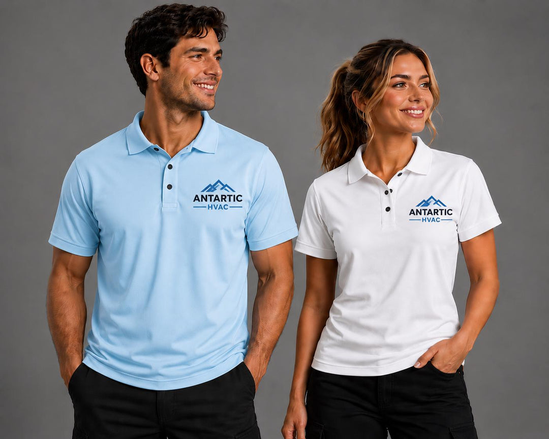 Custom Restaurant Logo Polo Shirts, Diner Waitress or Waiter Uniform Polos, Coffee Shop Staff, Catering &amp; Hospitality Apparel, Bartender