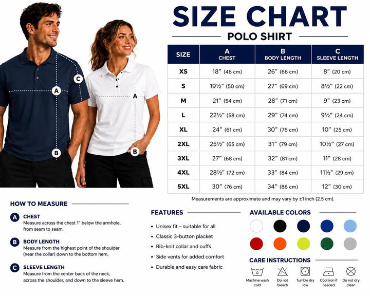 Plumbing Contractor Polo Shirts, Company Logo Plumber Polos, Contractor Work Uniform Shirts, Custom Business Apparel