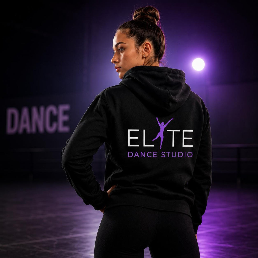 Logo Dance School Hoodie, Dance Team Hoodie, Personalized Studio Logo Sweatshirt, Competition Team Apparel