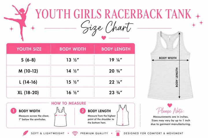 Custom Dance Studio Racerback Tank | Personalized Dance Team Logo Tank Top | Competition Dance Apparel