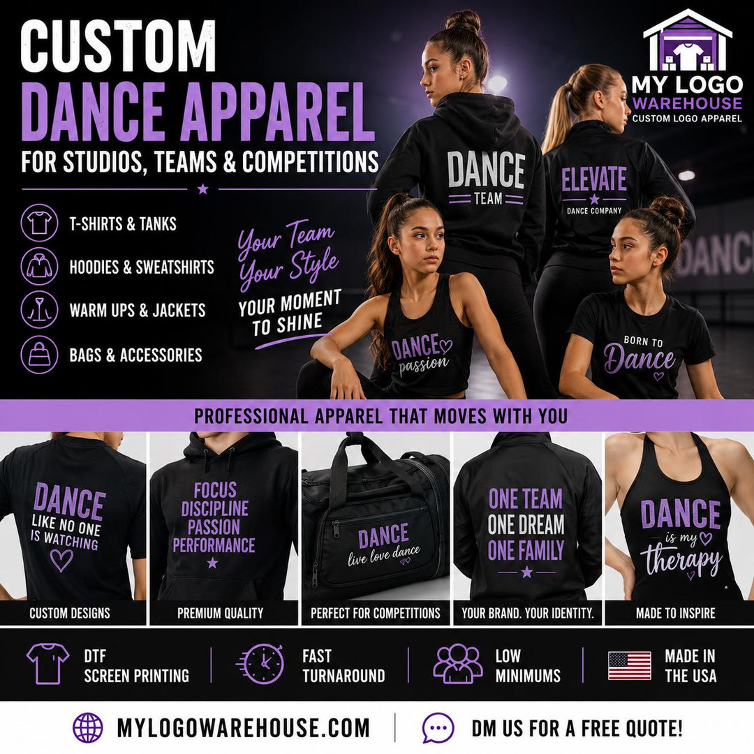 Custom Dance School Shirt, Dance Team T-Shirt, Personalized Studio Logo Tee, Competition Team Apparel