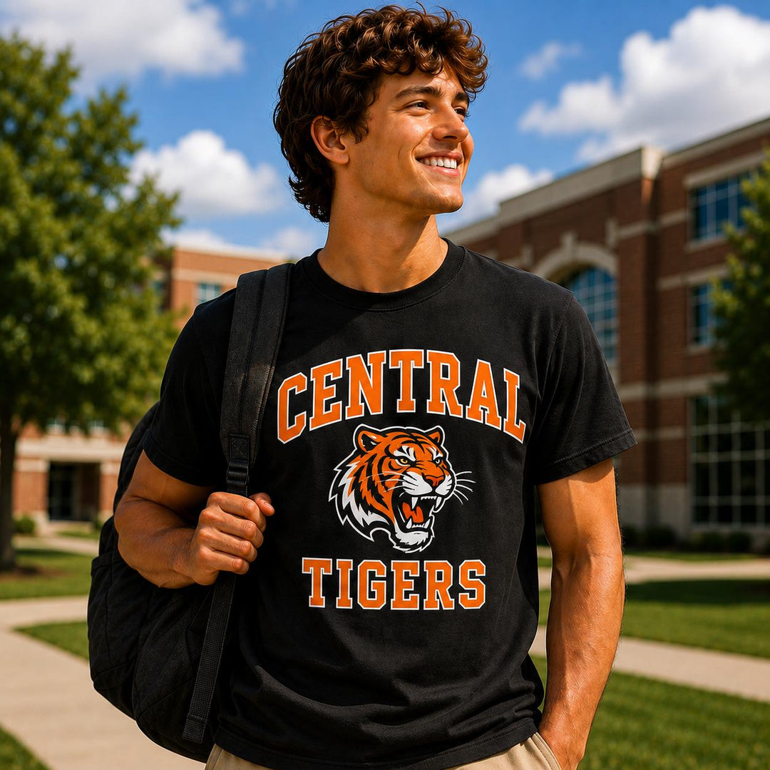 School Sports T-Shirts and Fundraiser Apparel, Screen Printed Shirts with School Logo or Mascot, Sports Teams Uniforms & PTA Events