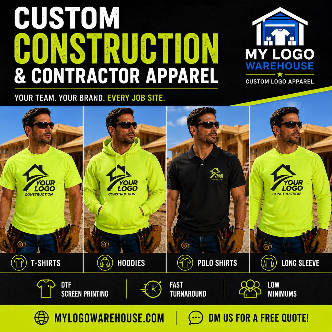Custom Logo T-Shirts &amp; Apparel | Screen Printed Shirts for Businesses, Restaurants, Construction, Landscaping, Camps, Sports Teams, Schools